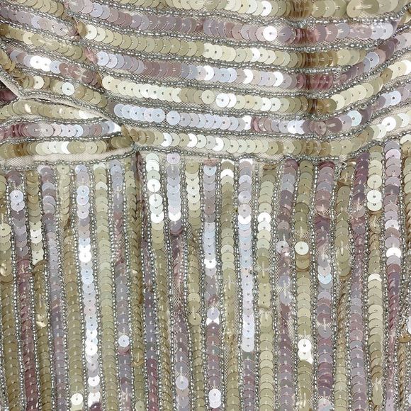 Mac Duggal Gold Spaghetti Strap Gown Size 8 - Picture 9 of 10